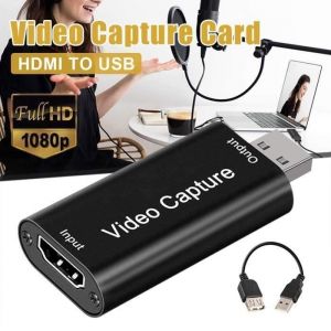 Carte de capture audio vid&eacute;o Capture vid&eacute;o HDMI vers USB Full HD 1080p USB 2.0 Carte de capture HDMI avec c&acirc;ble dextension USB