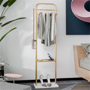 Porte Manteau sur Pieds d’entrée - Portant Vêtement en Métal Design pour Chambre - 50x30x175cm