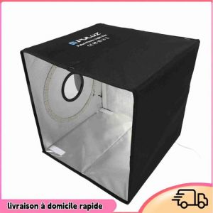 Dilwe Mini Photo Studio Box Light Bo&icirc;te lumineuse &agrave; photographie LED pliage portable 10 photo accessoires USB noir aliment&eacute;