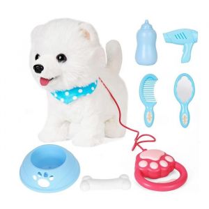 Robot chien jouet pour enfants avec laisse jouet robot qui coure et aboie avec télécommande idée cadeau pour enfants à partir