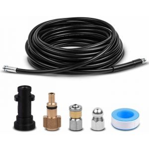 15m tuyau nettoyage canalisation kit pour Karcher K2-K7 LAVOR nettoyeur haute pression d&eacute;boucheur efficace flexible