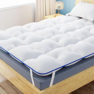 CASABEL Surmatelas Diamant 90 x 200 cm en Microfibre - Confort Optimal - Moelleux AntiAcarien Respirant- pour Matelas 1 Place