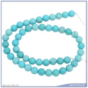 VGEBY bijoux turquoise Perles Turquoise Perles en Pierre Naturelle Très Polies Lissantes pour Bracelets Boucles montres parure