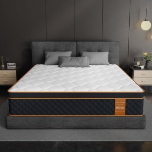 UKING Matelas 90x200 cm - Tr&egrave;s &eacute;pais 25 cm - M&eacute;moire de Forme + Ressorts 7 Zones - Hypoallerg&eacute;nique & R&eacute;versible