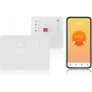 Thermostat KETOTEK WiFi sans Fil pour Chaudi&egrave;re Gaz 5A 220V Compatible Alexa