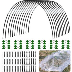 30PCS Arceau pour Serre Tunnel - Cerceau pour Serre De Jardin - Durable - rev&ecirc;tus de plastique pour la Protection du Givre Hivernal