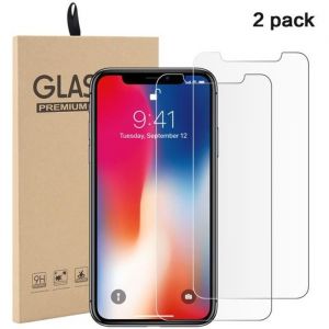 Protection d&eacute;cran - Verre Tremp&eacute; - iPhone XR - 2 Pi&egrave;ces - Ultra Transparent - Anti Rayures
