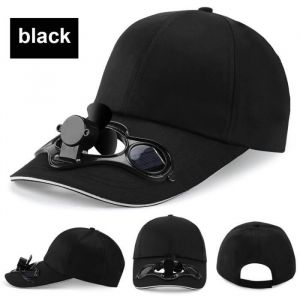 Casquette de baseball - ROKOO - Ventilateur solaire - Noir