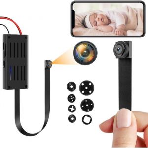 Mini Cam&eacute;ra Espion WiFi1080P HD Cam&eacute;ra Cach&eacute;e sans Fil Portable DIY Nanny Cam avec D&eacute;tection de Mouvement Mini Cam&eacute;ras