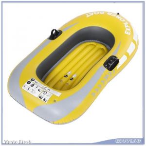 Bateau Gonflable Canoë Kayak Gonflable en PVC Boat Bateau Pneumatique à Rames pour la Pêche à la Dérive Lac