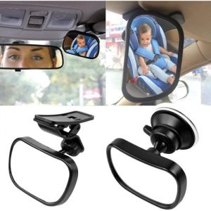 Miroir Voiture Bébé – 100 % Incassable pour Siège Arrière – Conduite Sécurisée en Surveillant Votre Enfant