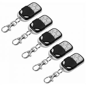 5pcs T&eacute;l&eacute;commande Universel Clonage Portail Electrique Garage Ouvre-Porte Fob 433mhz Remplacement Porte Cl&eacute;