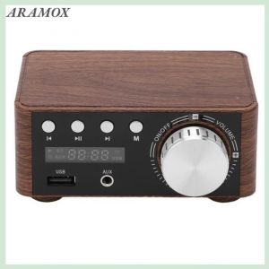 ARAMOX Mini Ampli Bluetooth 5.0 HiFi Stereo 2x50W USB &ndash; Decodage MultiFormats &ndash; Connexion Stable &ndash; Entr&eacute;es Audio Multiples