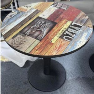 MIPAN.Table de bistrot ronde - Table de bar haute -  &Oslash; 60 cm -  Hauteur 72 cm - Table basse jardin - Max:120kg - Style 4