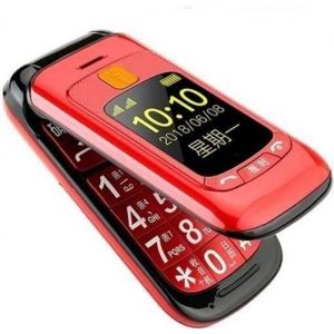 T&eacute;l&eacute;phone mobile s&eacute;nior &agrave; clapet - ZHIKE - Double &eacute;cran LCD - Sonnerie ultra forte - Bouton SOS
