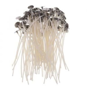 Bougie100 pi&egrave;ces pr&eacute; cir&eacute; coton pr&eacute; tabl&eacute; m&egrave;ches de bougie pour la fabrication de bougies bougie chauffe plat avec des - Type 10cm