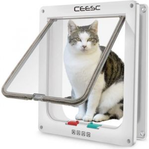 Chati&egrave;re TD&reg; pour chat et chien facile &agrave; installer rabattable et verrouillable (235 x 252 x 55 cm)