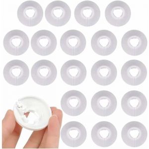 30 cache-tuyaux en plastique pour radiateur rosaces pour cacher tuyaux diamètre 14-29mm