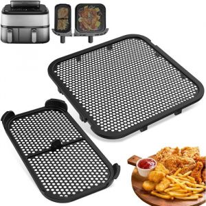 Grille anti-projection pour friteuse &agrave; air - SWAMEE - 2 pi&egrave;ces - Compatibilit&eacute; s&eacute;ries 3000 5000 - NA350 NA550 - 3L/6L
