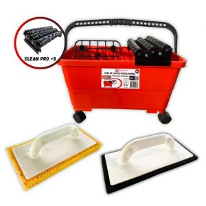 Kit Joint Seau de nettoyage joint carrelage 24 litres Clean pro +3 + Taloche &agrave; jointer + Taloche &agrave; nettoyer - Shaffer Pro