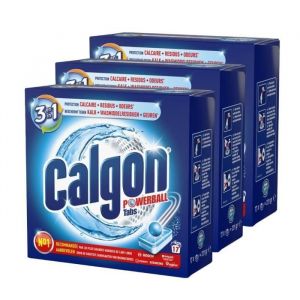 Lot de 3 Pastilles 3en1 Anticalcaire Nettoyant Lave-Linge - 17 Tablettes