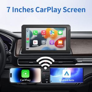 Carplay portable universel pour &eacute;cran de voiture &eacute;cran Carplay sans fil st&eacute;r&eacute;o de voiture sans fil avec Ca ECRAN PLAFONNIER VOITURE