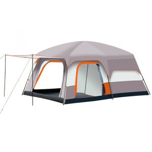 SHI-Tente de Camping Familiale 2 Chambres + Salon - 8-12 Places - Imperm&eacute;able et Double Toit pour 3 Saisons - Grande Tente