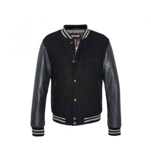 Blouson Teddy homme Schott Ref 58398 Noir/Noir