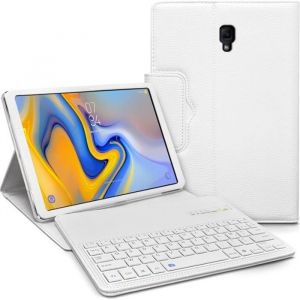 &Eacute;tui de Protection - Samsung - Galaxy Tab A 10.5 - Clavier Bluetooth Azerty - Blanc - Synth&eacute;tique