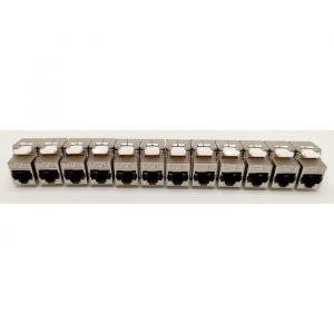 Pack de 12 noyaux keystone RJ45 Cat.6a - LINEAIRE - PR24AS12 - Court - Blind&eacute;