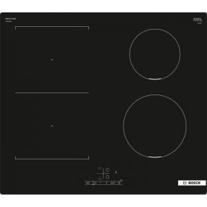 Table de cuisson &agrave; induction -BOSCH SER4 - 4 foyers - 6900 W - 592 x 522 cm - PVS611BB6H - Noir