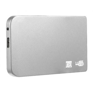 Disque dur externe INN&reg; 64Go 12x72x1 cm USB2.0 2-10 Mo/s m&eacute;tal externe transmission mobile avec sac de rangement en tissu argent