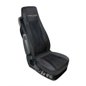 Couvre siège - NO NAME - LUANA - Noir/Beige - Compatible airbag - Voiture