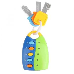 Cle brute Simulation Serrure à clé de voiture électrique Jouet éducatif précoce pour les enfants Bébé avec musique