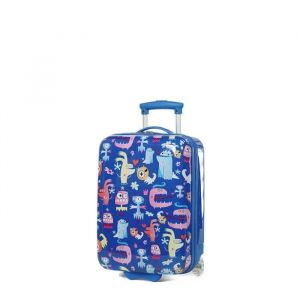 Valise cabine rigide enfant A85118 Monstres 49 cm BLEU
