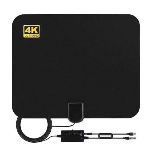 Antenne TV Intérieur Puissante TNT HD - APERIL - Modèle DTA100 - Amplificateur de Signal - 4K 1080p Ultra HD TV