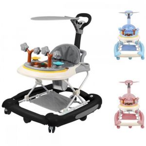 MIPAN Trotteur pour gar&ccedil;ons - YOUPALA - TROTTEUR - Avce Lumi&egrave;res et Musique - R&eacute;glable - Pour 6 mois +  - Noir -Trotteur B&eacute;b&eacute;