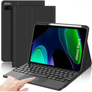 Coque Clavier Xiaomi Pad 6 11 Pavé Tactile Coque En Cuir Avec Touchpad Clavier Bluetooth Magnétique Amovible Azerty Français Pour