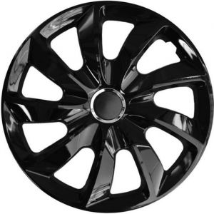 Enjoliveurs 17 pouces laqu&eacute;s noir NRM STIG 4 pi&egrave;ces