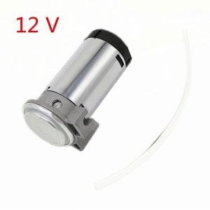 YIYIDA klaxon air Compr esseur Dair Pompe Air Corne De Corne Kit Moteur de klaxon En Chrome Plaqué Argent  DC 12V Avec tuyau