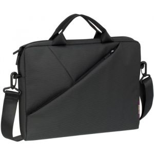 Sacoche Notebook RIVACASE Tivoli pour ordinateur portable 133 - Noir/Gris - Rembourr&eacute; bandouli&egrave;re amovible