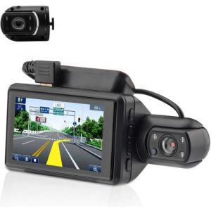 Cam&eacute;ra de Voiture  3 Full HD LCD 1080P Double DashCam 170&deg; IPS + Cam&eacute;ra Voiture Embarqu&eacute;e Enregistreur de Conduite