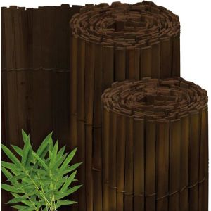 Sol Royal Canisse Brise Vue Balcon Bambou 120x600 cm Marron Foncé – Canisse Bambou Balcon Palissade Jardin Exterieur – B55
