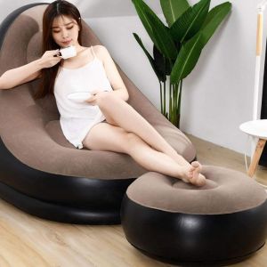 Canapé Gonflable Et Repose-Pieds Fauteuil Gonflable Exterieur Et Pouf Gonflable Exterieur Convient pour LIntér