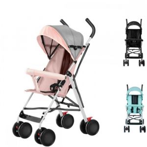 Poussette Compacte - XUANYU - Poussette canne - Avec Tapis En Coton + Moustiquaire - Capacité de charge maximale : 30 kg- Rose
