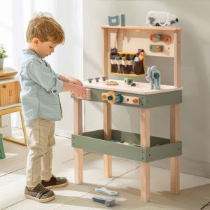 ROBUD &Eacute;tabli &agrave; outils en bois - Vert avocat