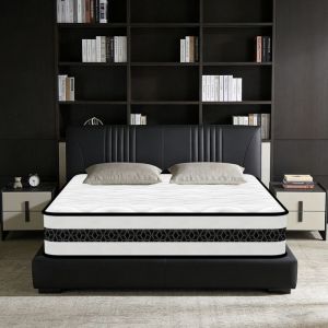 Matelas 140x190 &Eacute;p 30 cm M&eacute;moire de Forme et Ressorts Ensach&eacute;s &Ouml;ko-Tex Soutien Ferme Tissu Respirant Mousse Anti Bruit