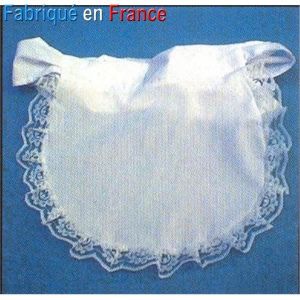 Tablier de Soubrette - Coton et Dentelle - Blanc - Pour D&eacute;guisement de Serveuse Bonne Femme de Chambre
