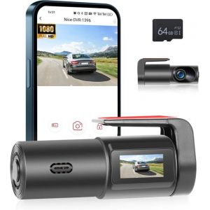 Dash Cam WiFi HD 1080P Cam&eacute;ra Embarqu&eacute;e pour Voiture Mini Dashcam Avant pour Voiture avec Vision Nocturne Dash Camera