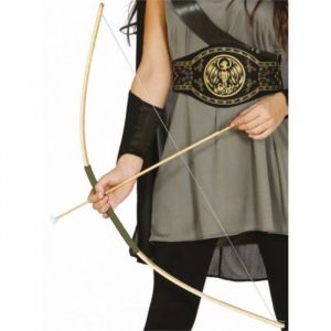 Arc &agrave; fl&eacute;chette en bois - GUIRCA - 1m - 3 fl&egrave;ches ventouse - Adulte - Beige